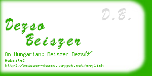 dezso beiszer business card